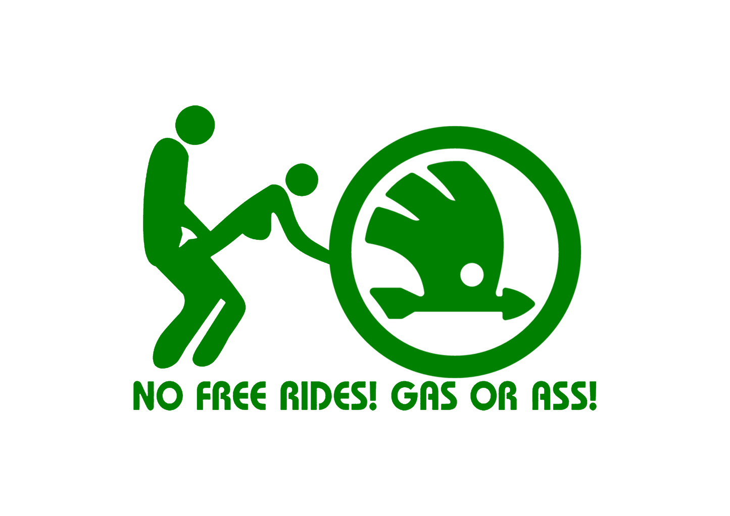 Sticker - SKODA NO FREE RIDES