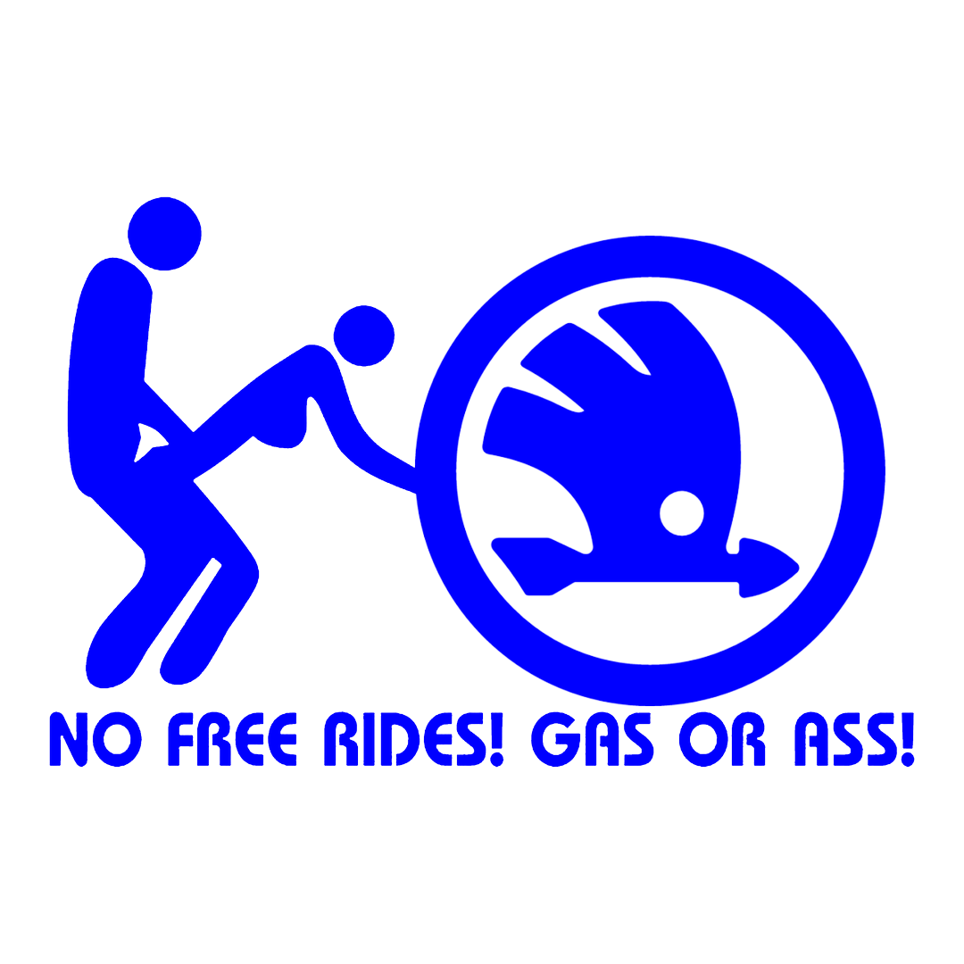 Sticker - SKODA NO FREE RIDES