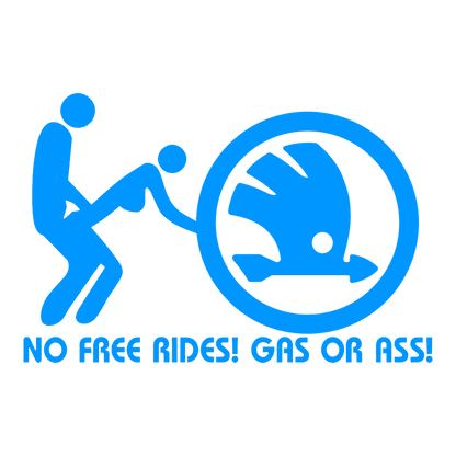 Sticker - SKODA NO FREE RIDES