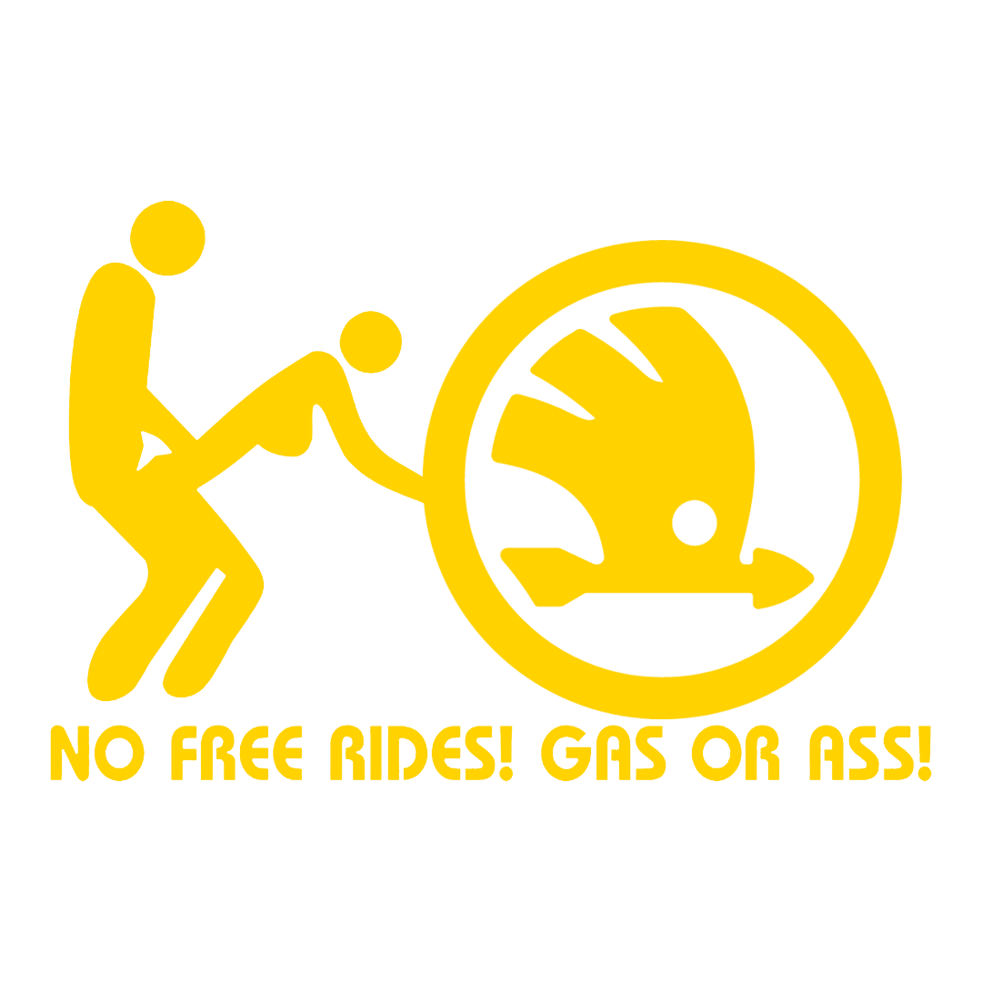 Sticker - SKODA NO FREE RIDES
