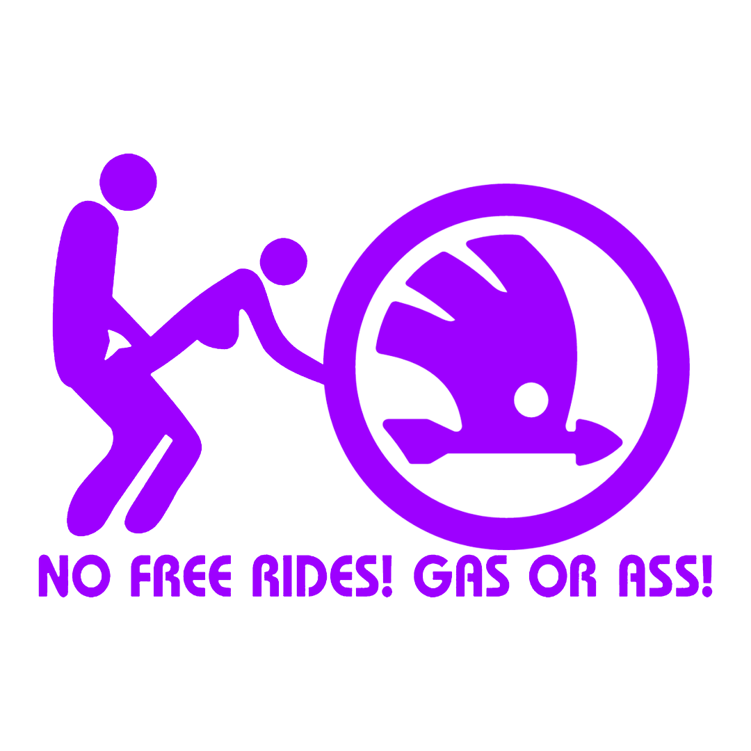 Sticker - SKODA NO FREE RIDES