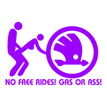 Sticker - SKODA NO FREE RIDES