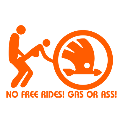 Sticker - SKODA NO FREE RIDES