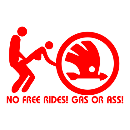 Sticker - SKODA NO FREE RIDES