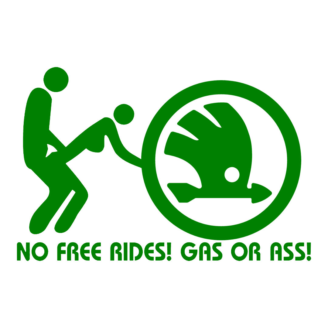 Sticker - SKODA NO FREE RIDES