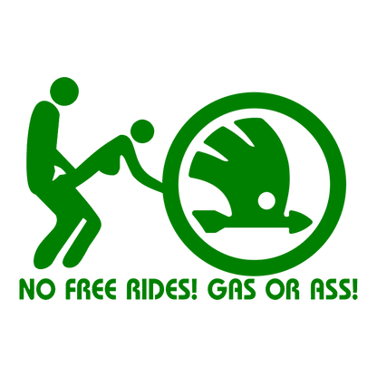 Sticker - SKODA NO FREE RIDES