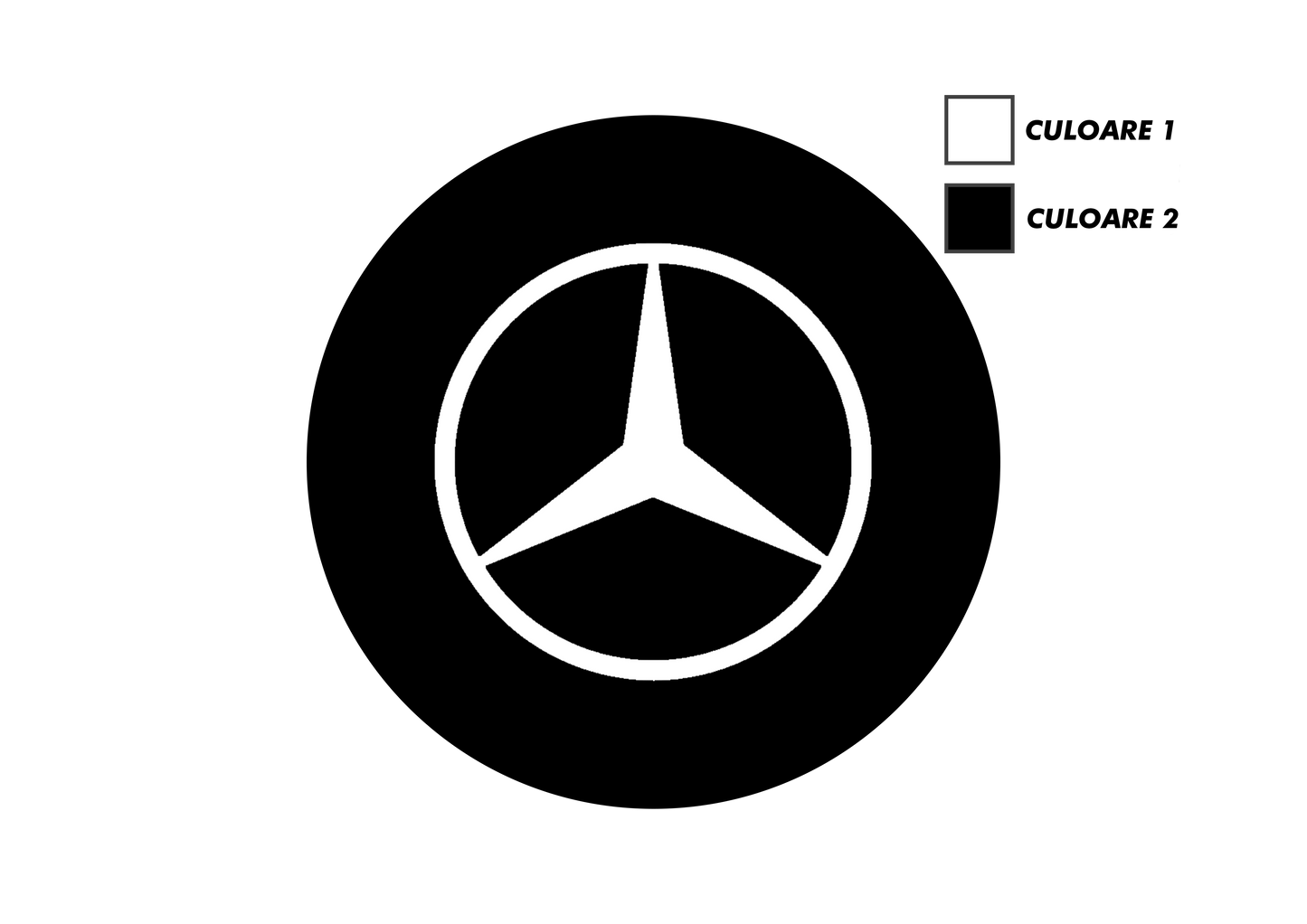 Set x5 Stickere Capace Jante - MERCEDES