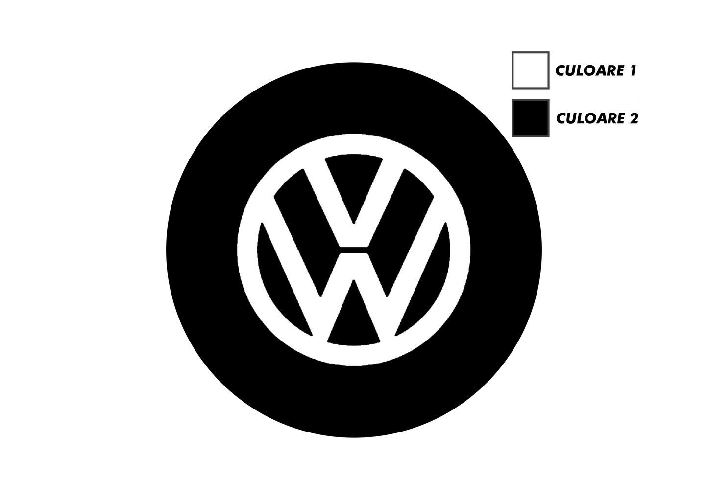 Set x5 Stickere Capace Jante - VOLKSWAGEN