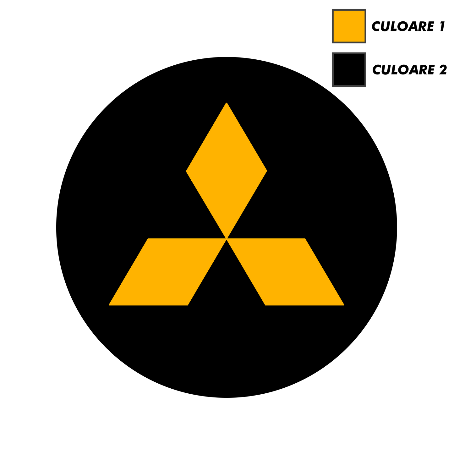 Set x5 Stickere Capace Jante - MITSUBISHI