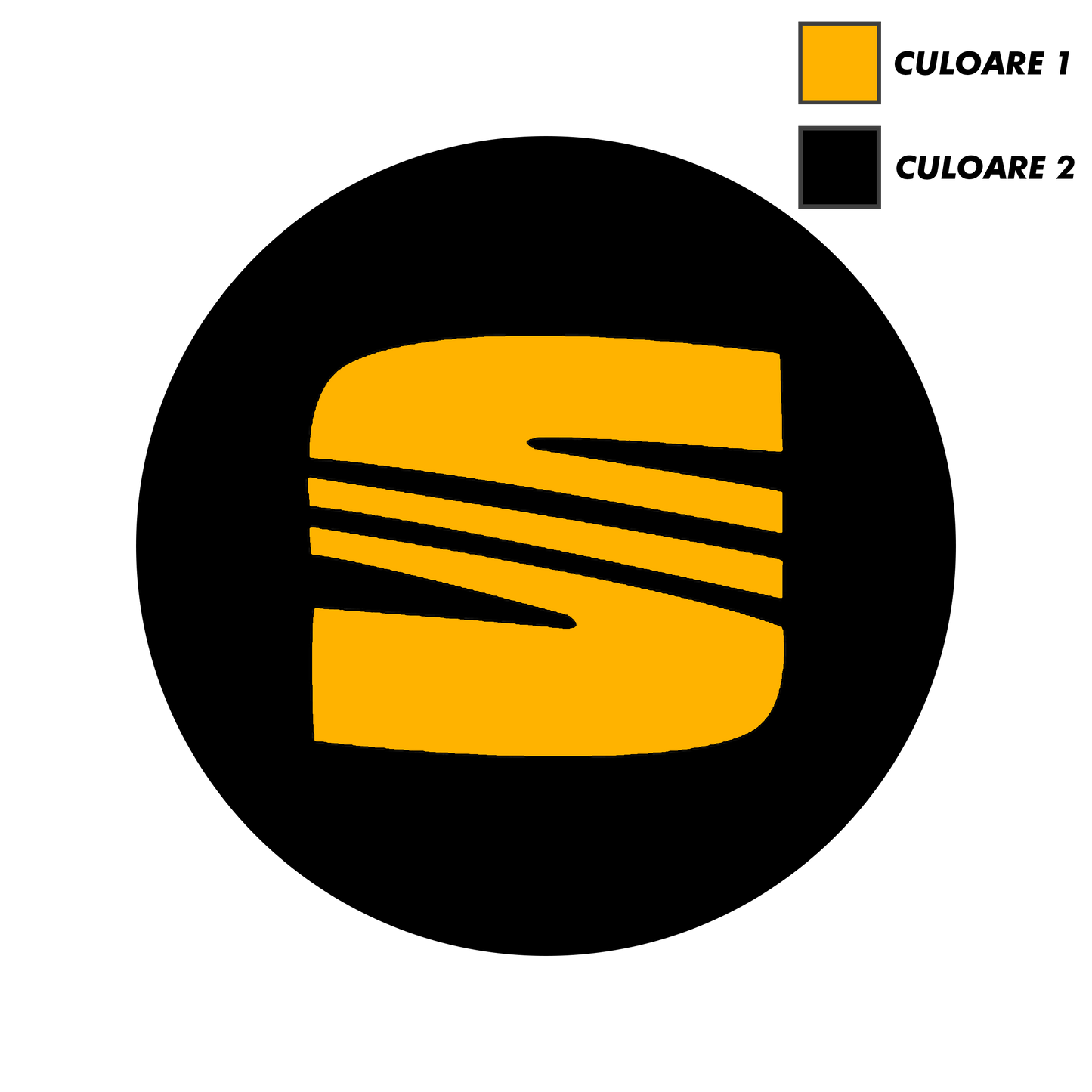 Set x5 Stickere Capace Jante - SEAT