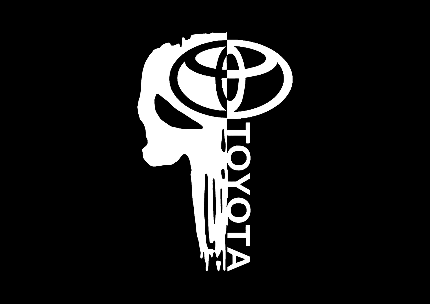Sticker - TOYOTA HALF SKULL