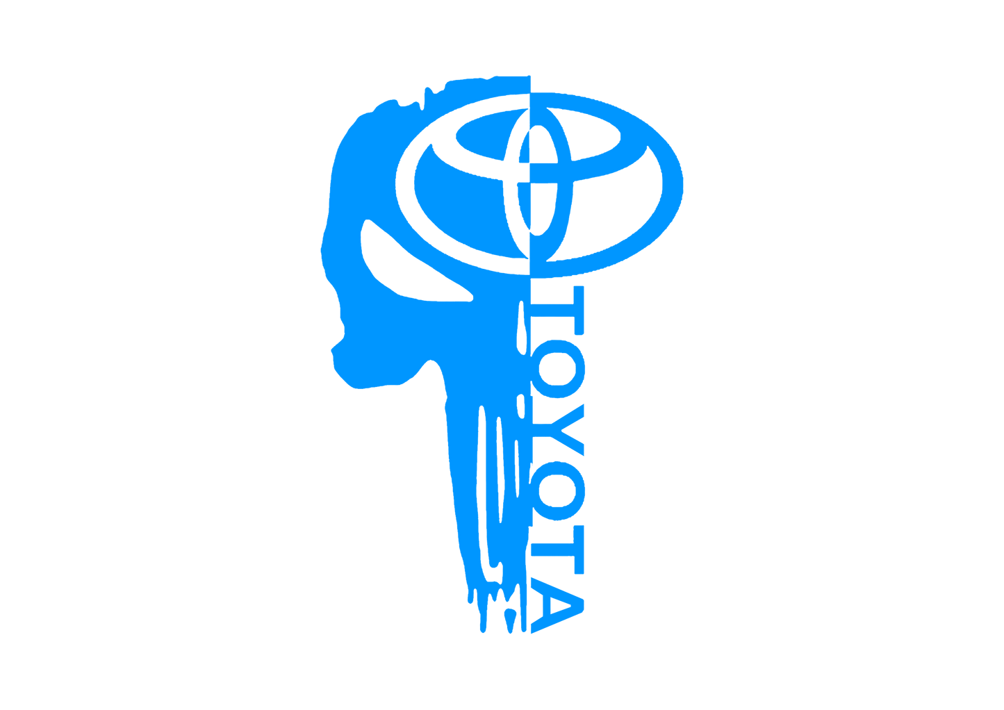 Sticker - TOYOTA HALF SKULL
