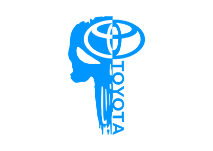 Sticker - TOYOTA HALF SKULL