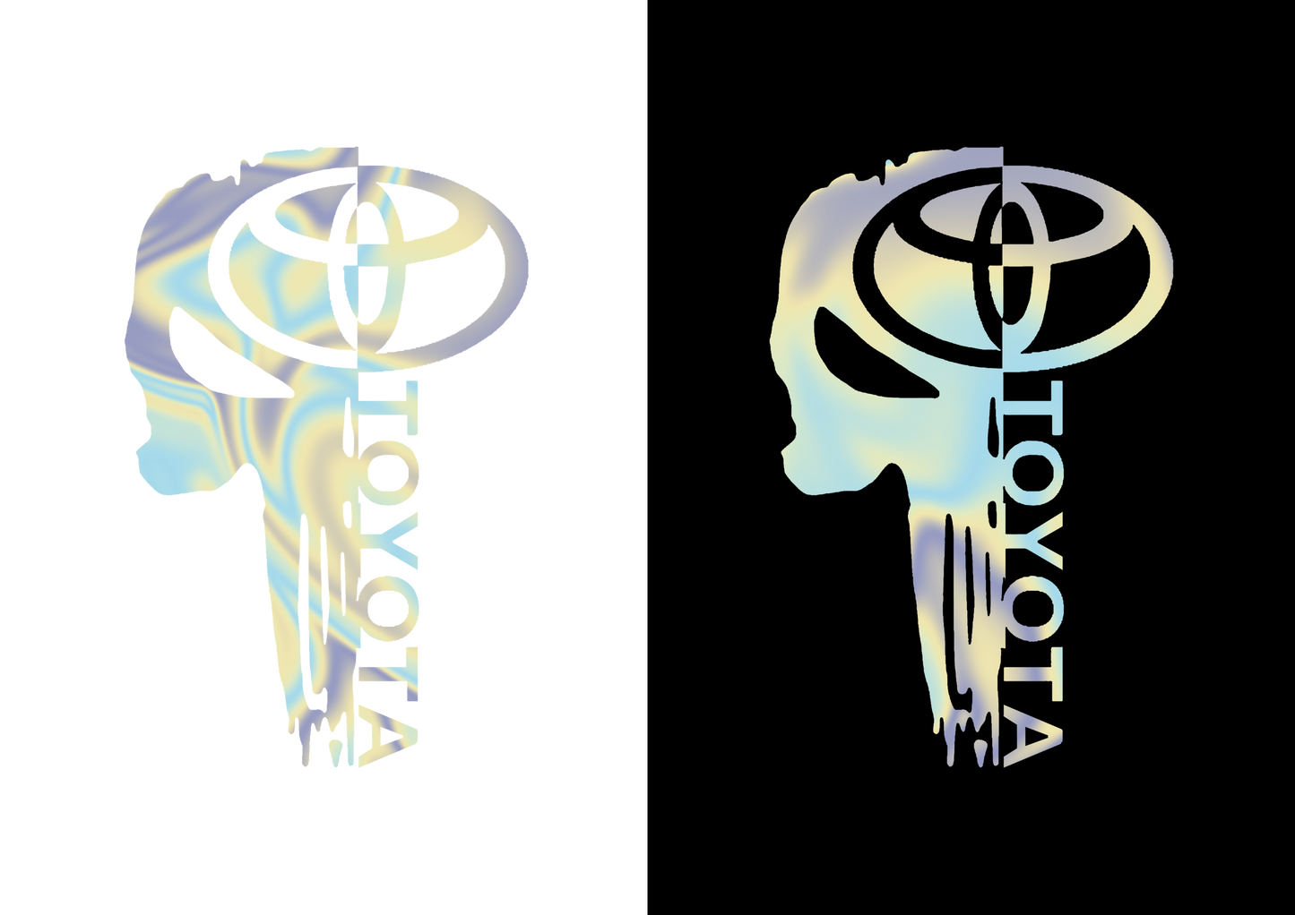 Sticker - TOYOTA HALF SKULL