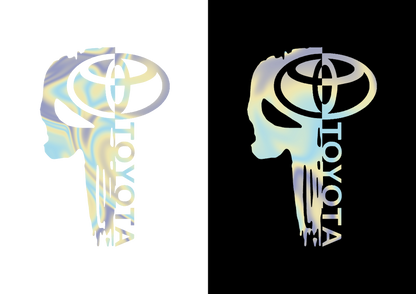 Sticker - TOYOTA HALF SKULL