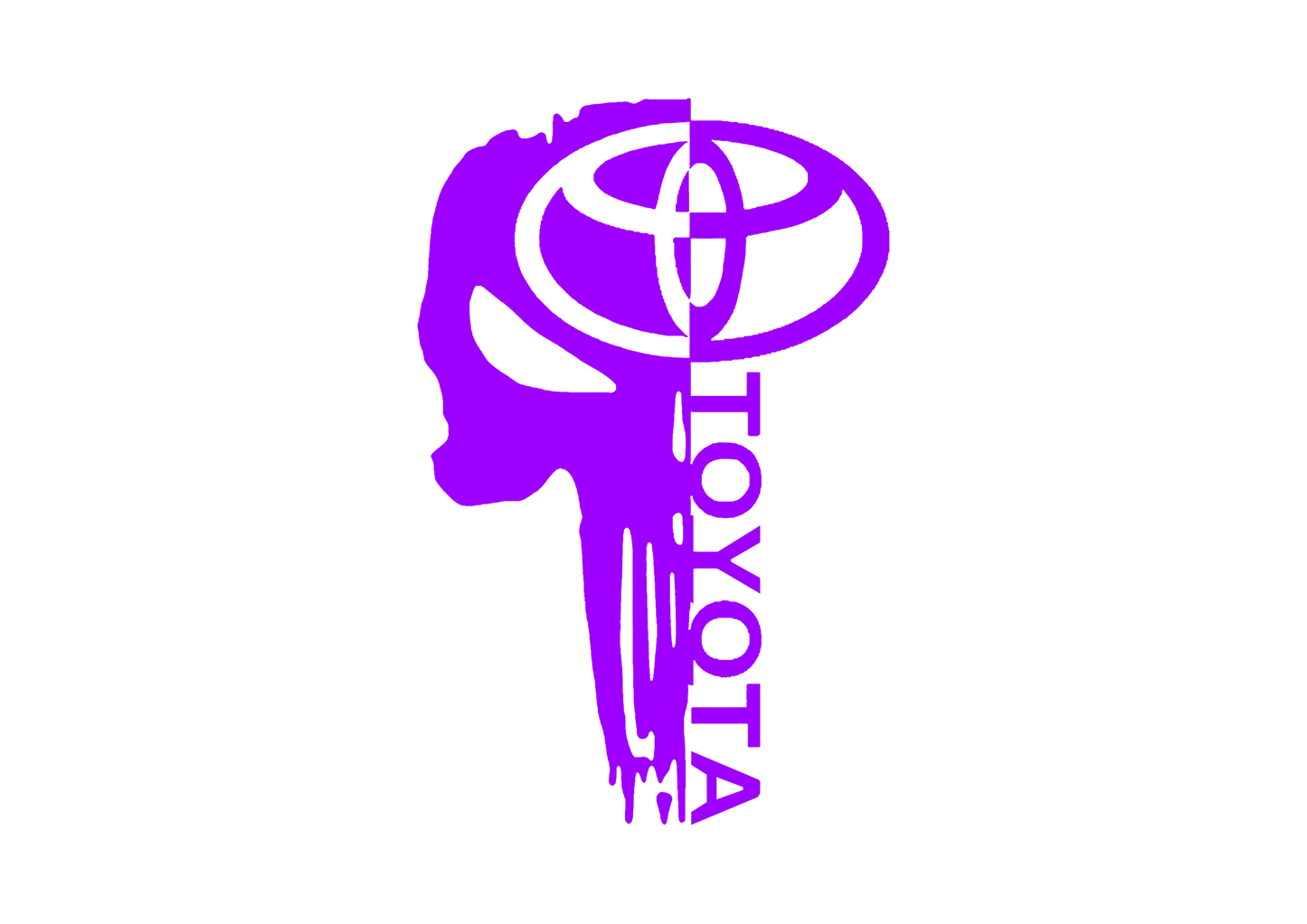 Sticker - TOYOTA HALF SKULL