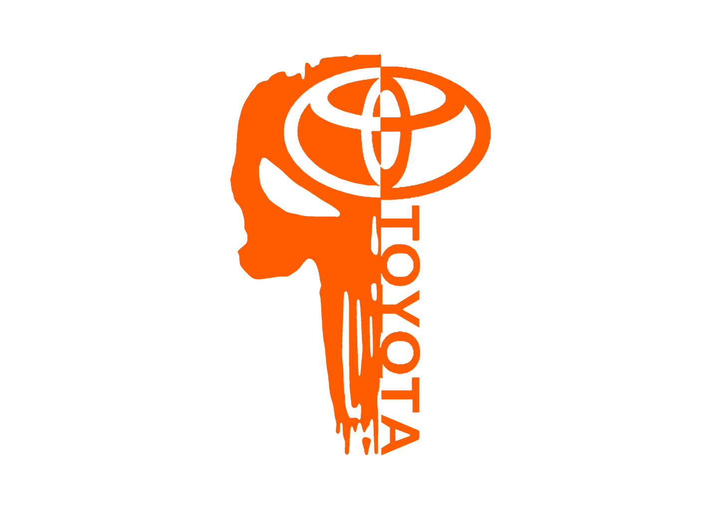 Sticker - TOYOTA HALF SKULL