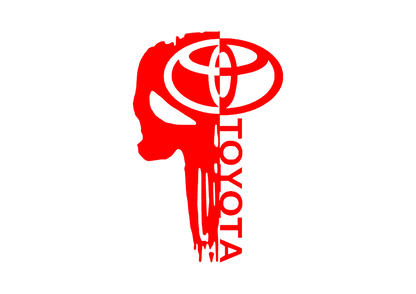 Sticker - TOYOTA HALF SKULL