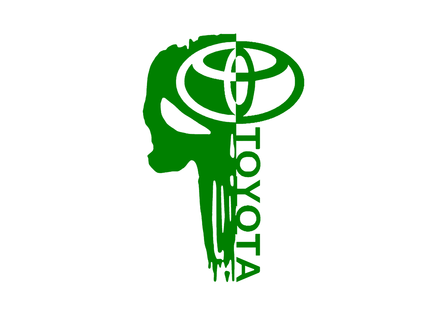 Sticker - TOYOTA HALF SKULL