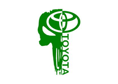 Sticker - TOYOTA HALF SKULL