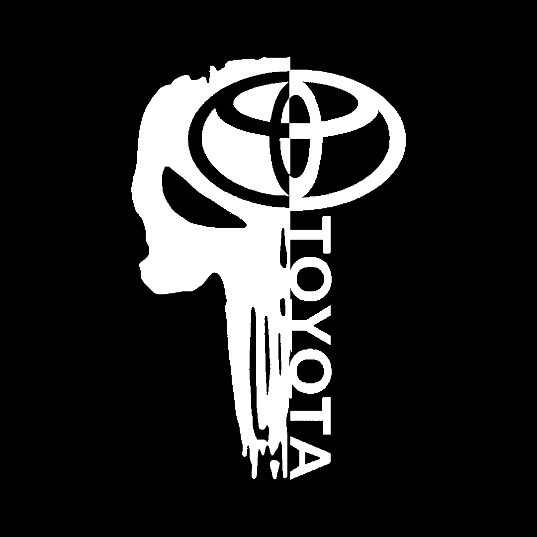 Sticker - TOYOTA HALF SKULL