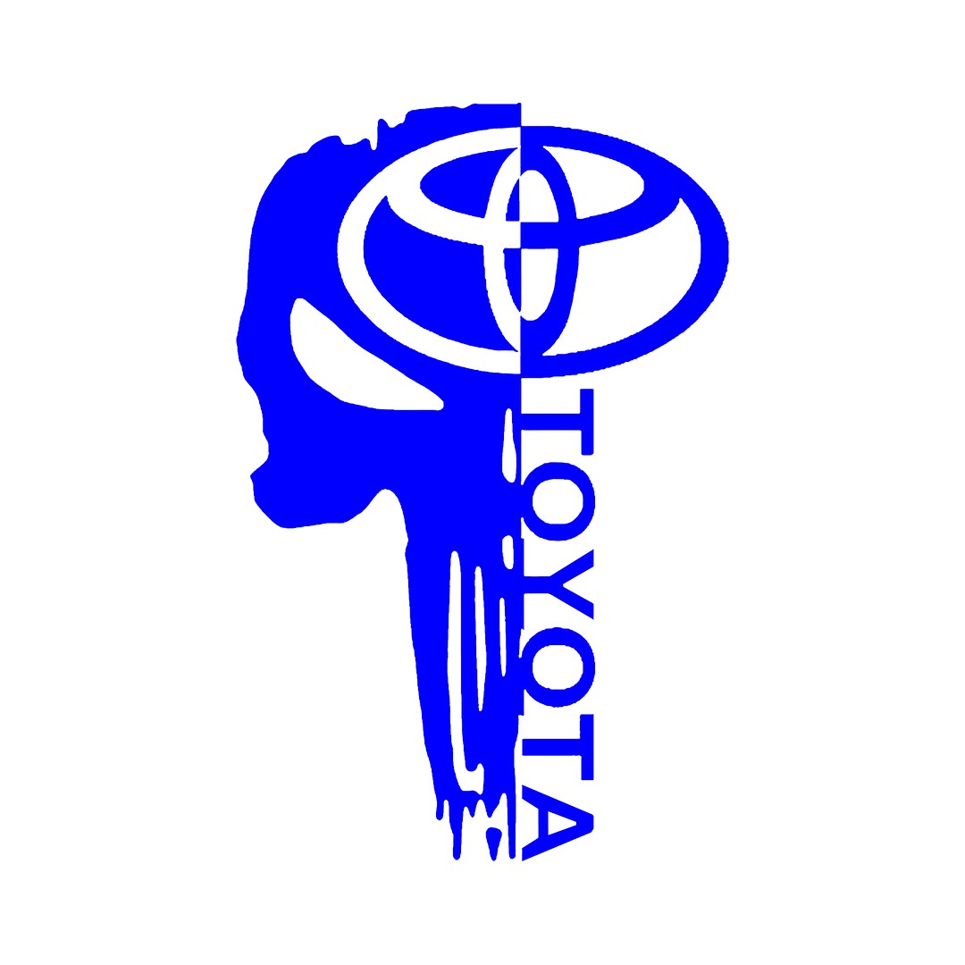 Sticker - TOYOTA HALF SKULL