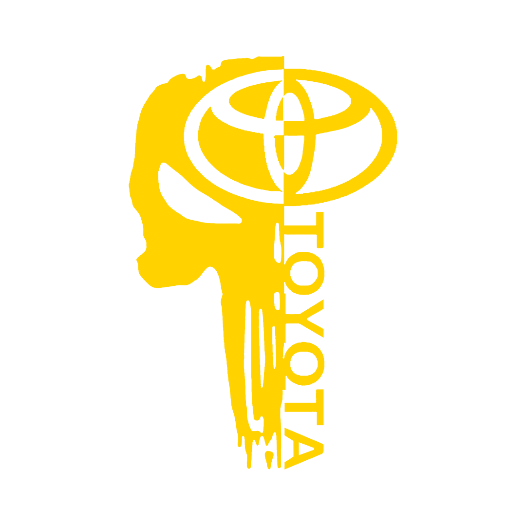 Sticker - TOYOTA HALF SKULL
