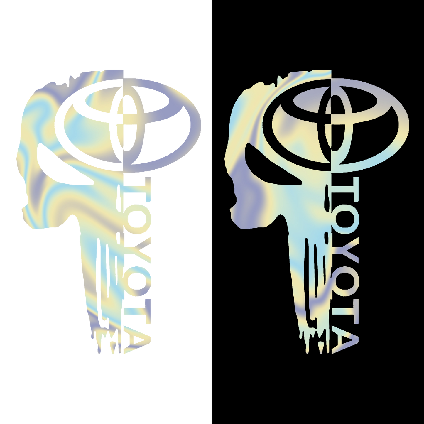 Sticker - TOYOTA HALF SKULL
