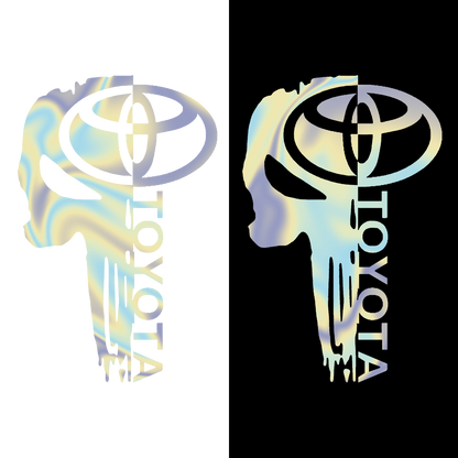 Sticker - TOYOTA HALF SKULL