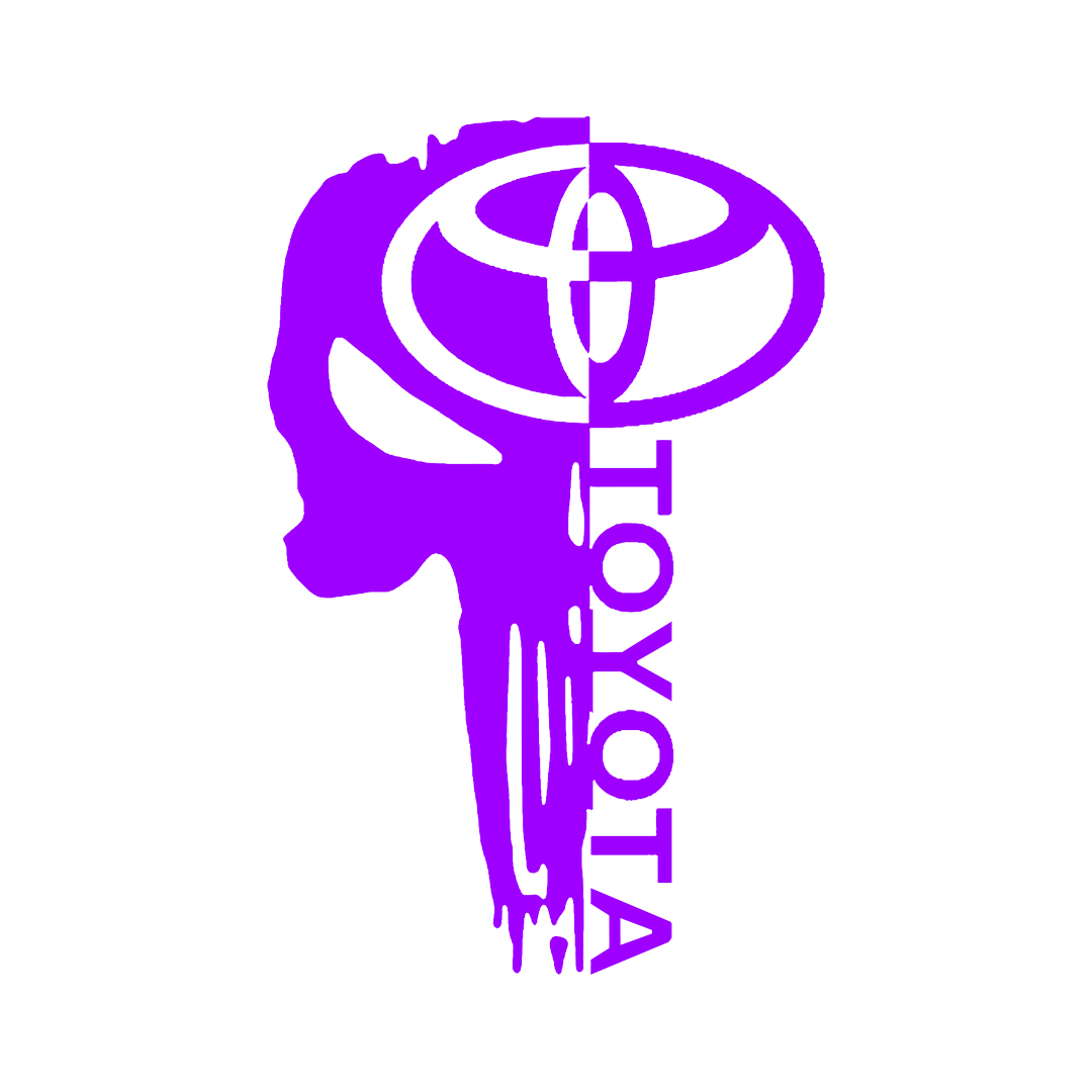 Sticker - TOYOTA HALF SKULL