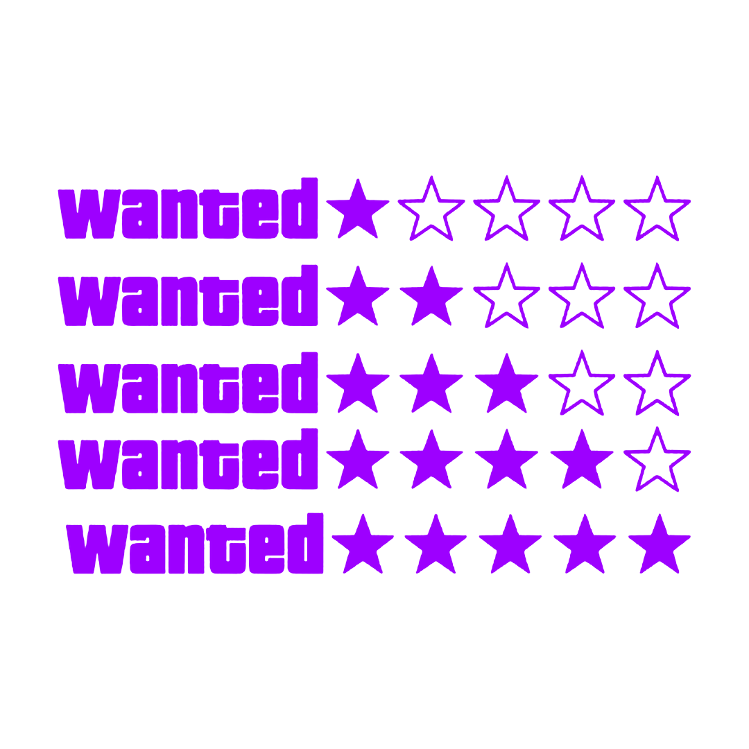 Sticker - GTA WANTED LINIAR