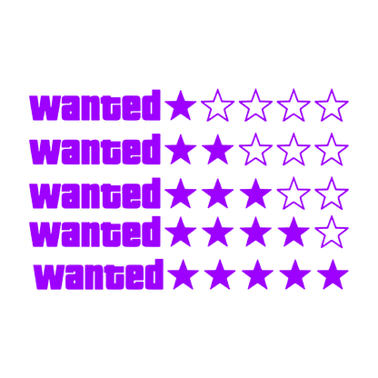 Sticker - GTA WANTED LINIAR