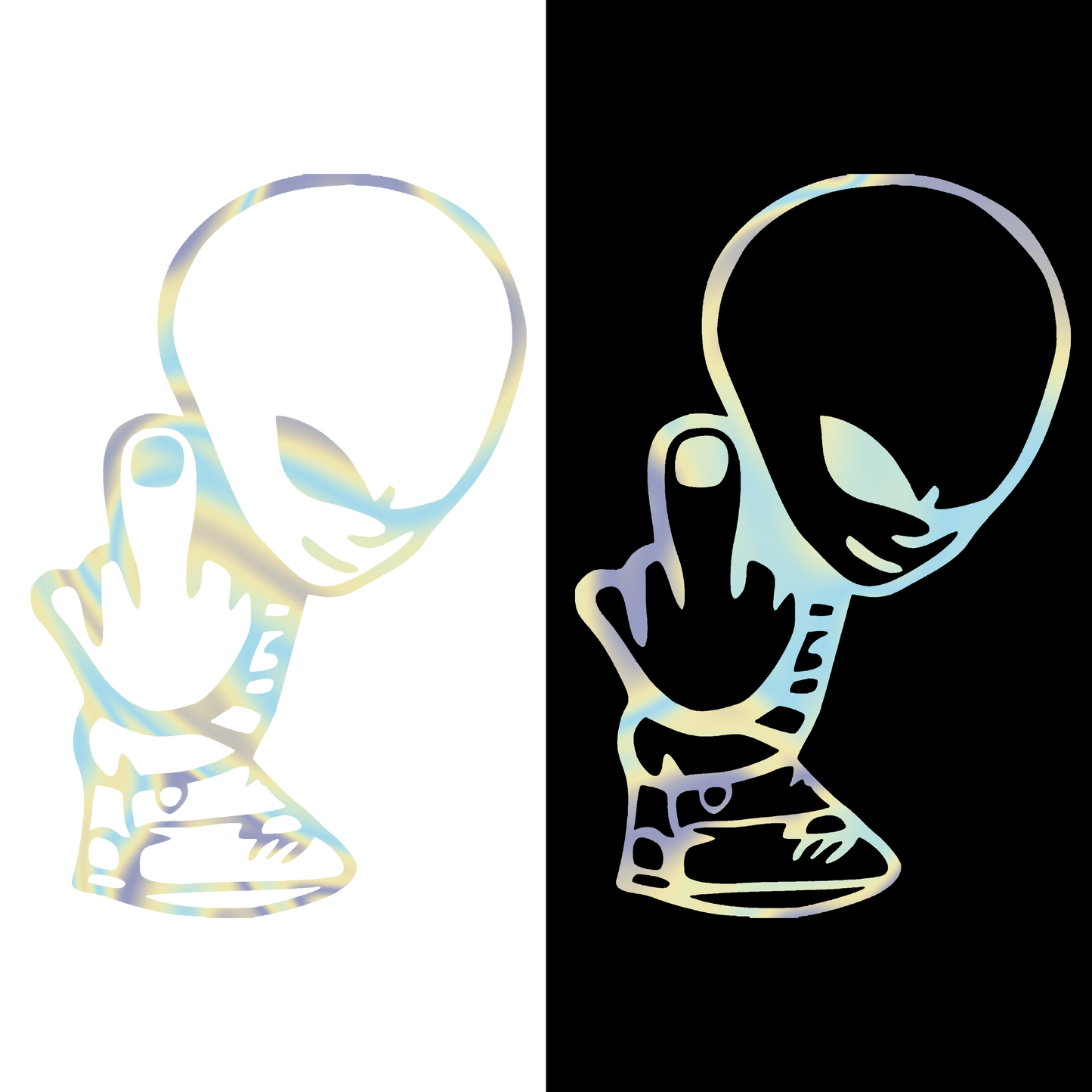 Sticker - ALIEN MIDDLE FINGER