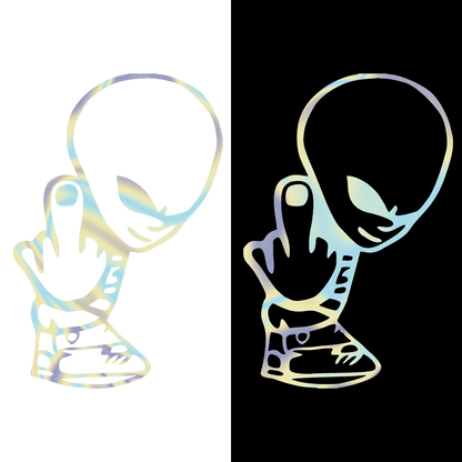 Sticker - ALIEN MIDDLE FINGER