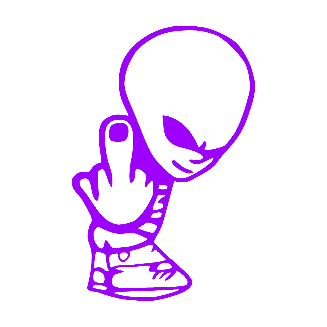 Sticker - ALIEN MIDDLE FINGER