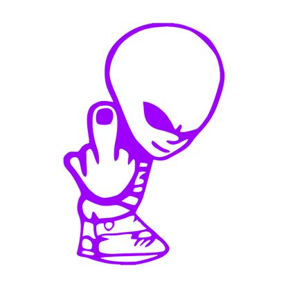 Sticker - ALIEN MIDDLE FINGER
