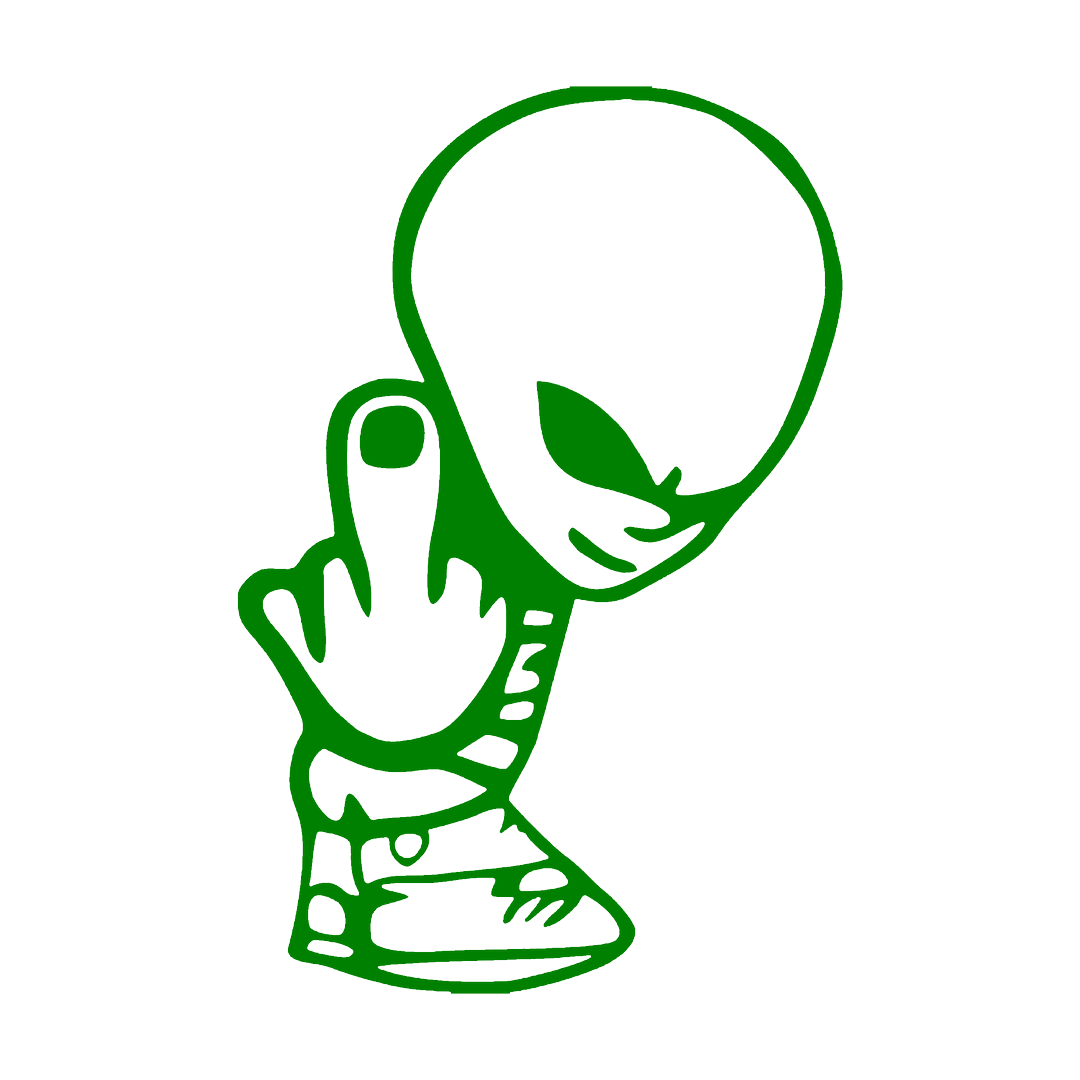Sticker - ALIEN MIDDLE FINGER