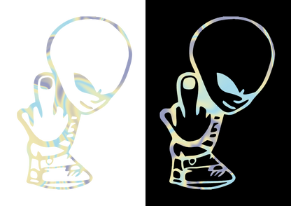 Sticker - ALIEN MIDDLE FINGER