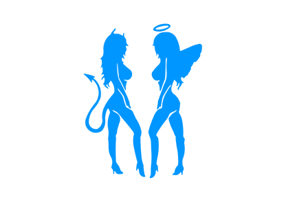 Sticker - ANGEL & DEMON GIRL