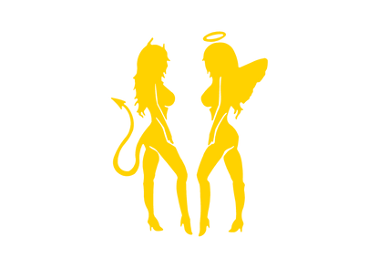 Sticker - ANGEL & DEMON GIRL
