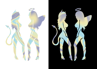 Sticker - ANGEL & DEMON GIRL