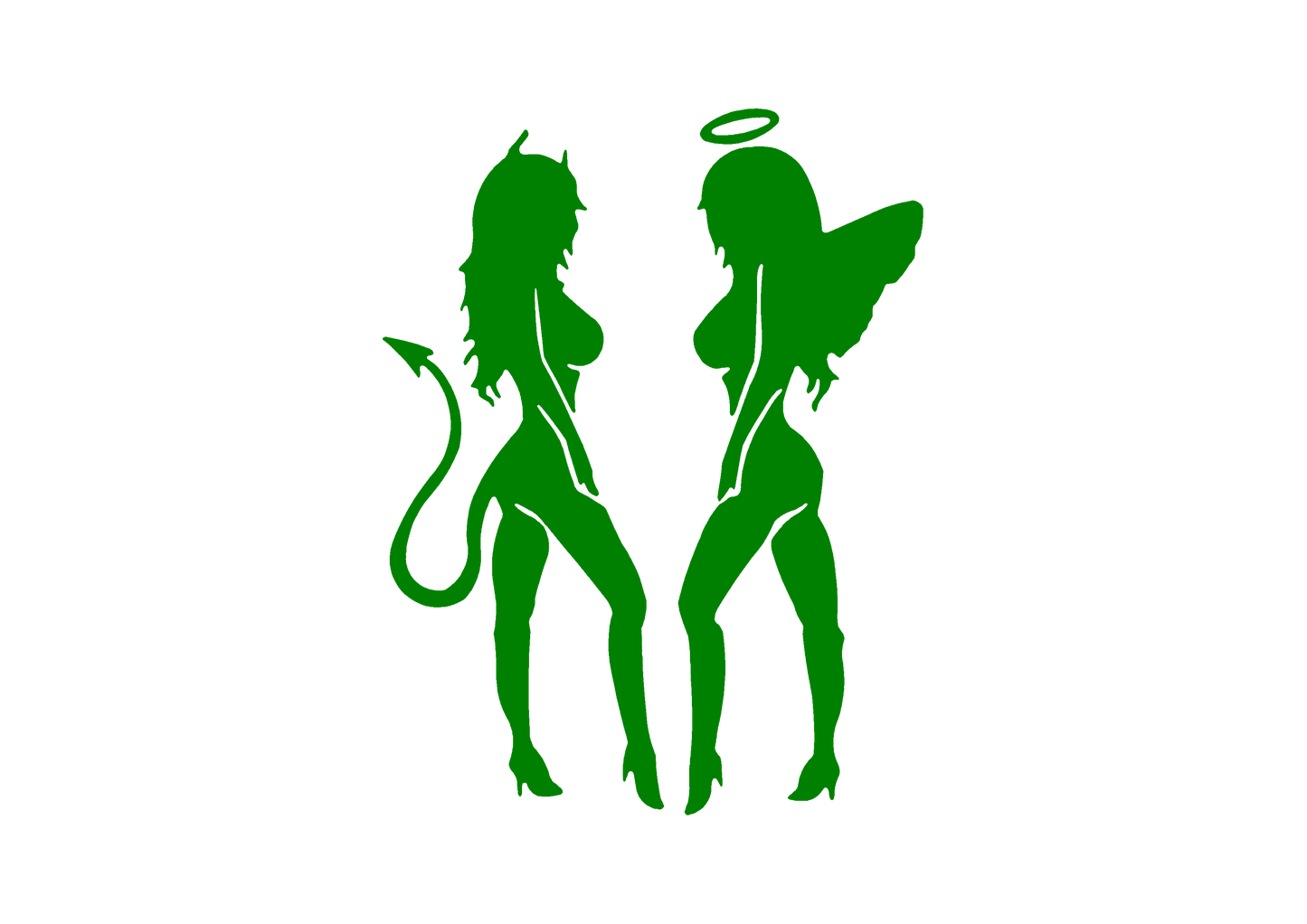 Sticker - ANGEL & DEMON GIRL