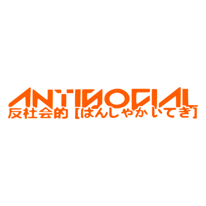 Sticker Parbriz - ANTISOCIAL JAPANESE