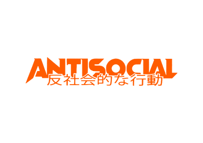 Sticker Parbriz - ANTISOCIAL CHINESE