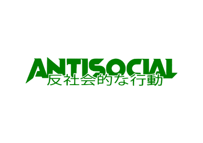 Sticker Parbriz - ANTISOCIAL CHINESE