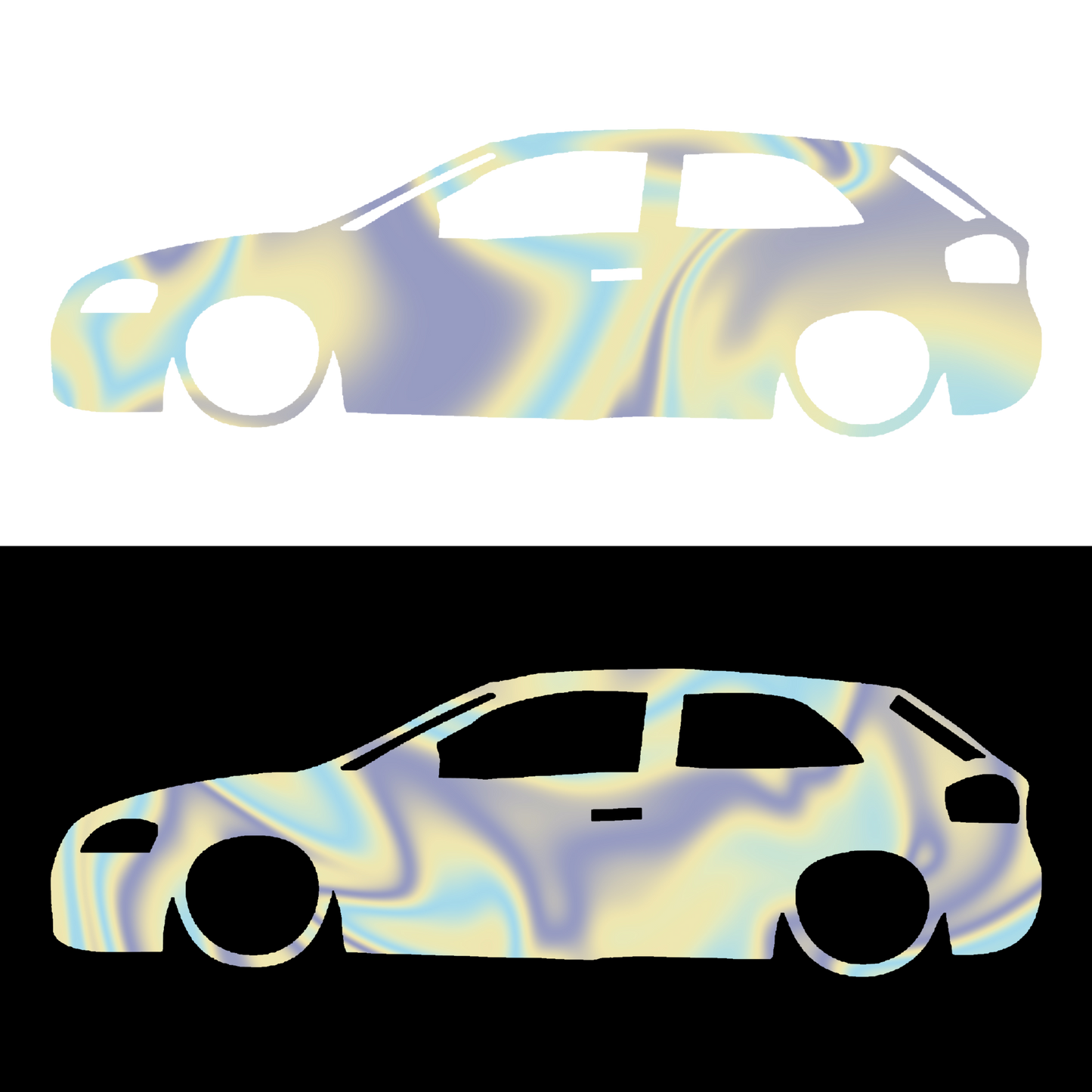 Sticker - SILUETA AUDI A3 8P