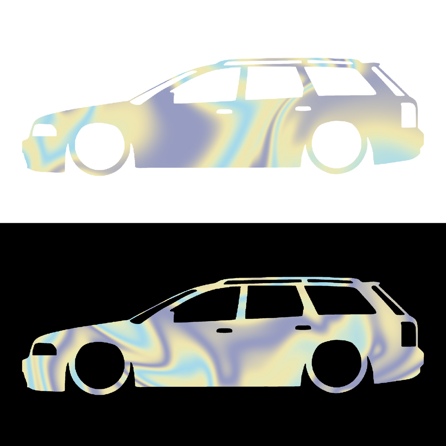 Sticker - SILUETA AUDI A4 B5