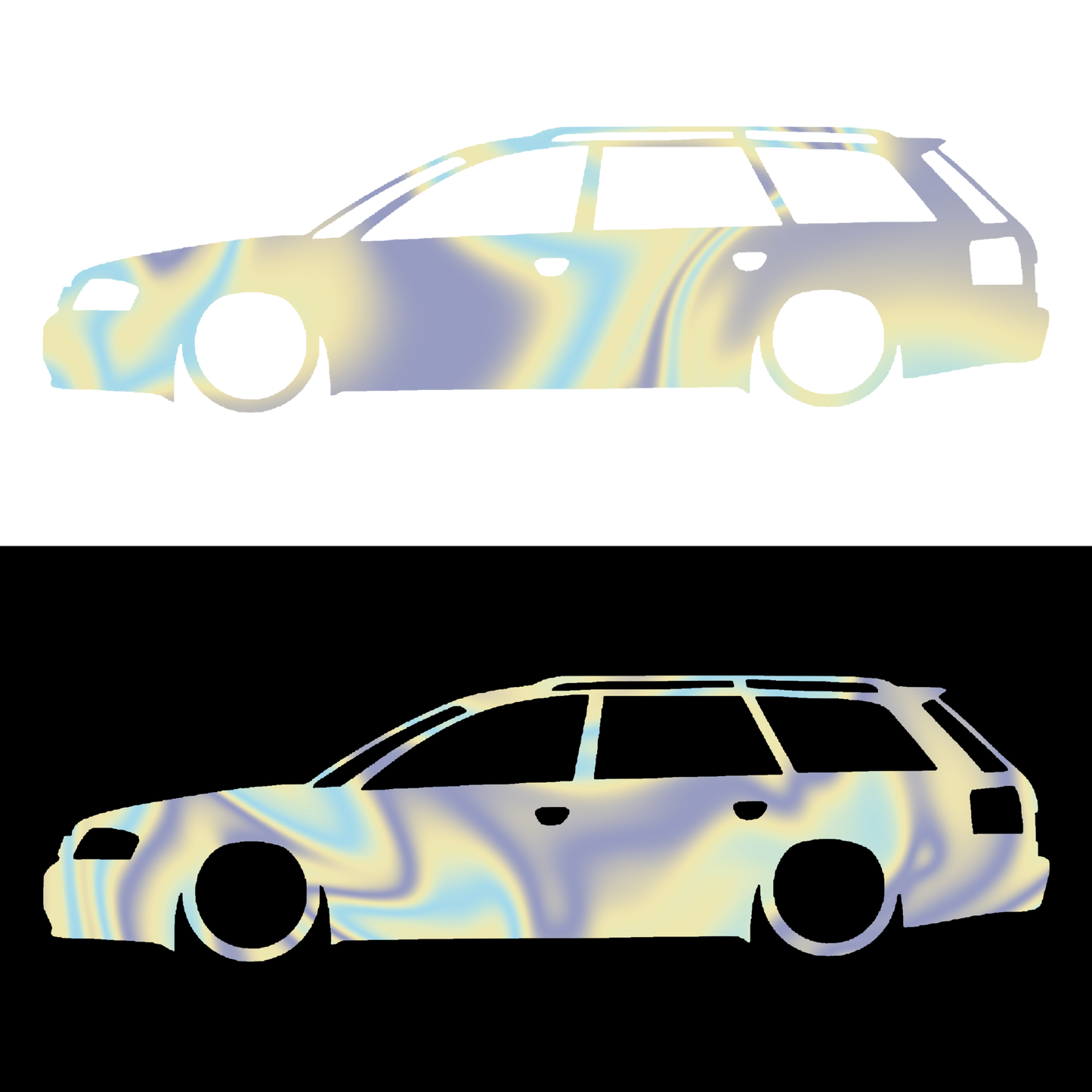 Sticker - SILUETA AUDI A6 C5 AVANT