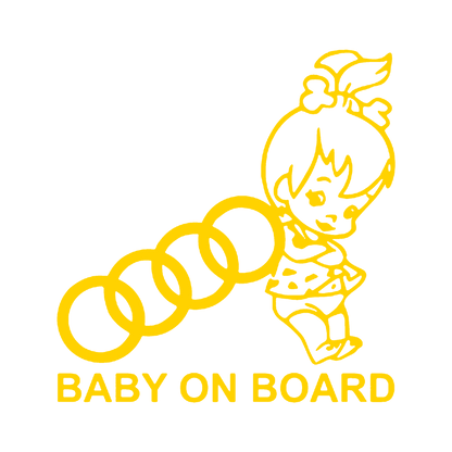 Sticker - BABY ON BOARD AUDI 2