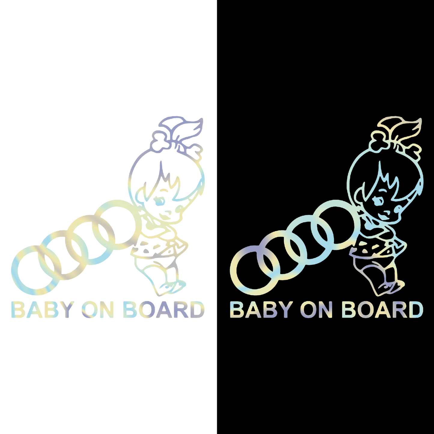 Sticker - BABY ON BOARD AUDI 2